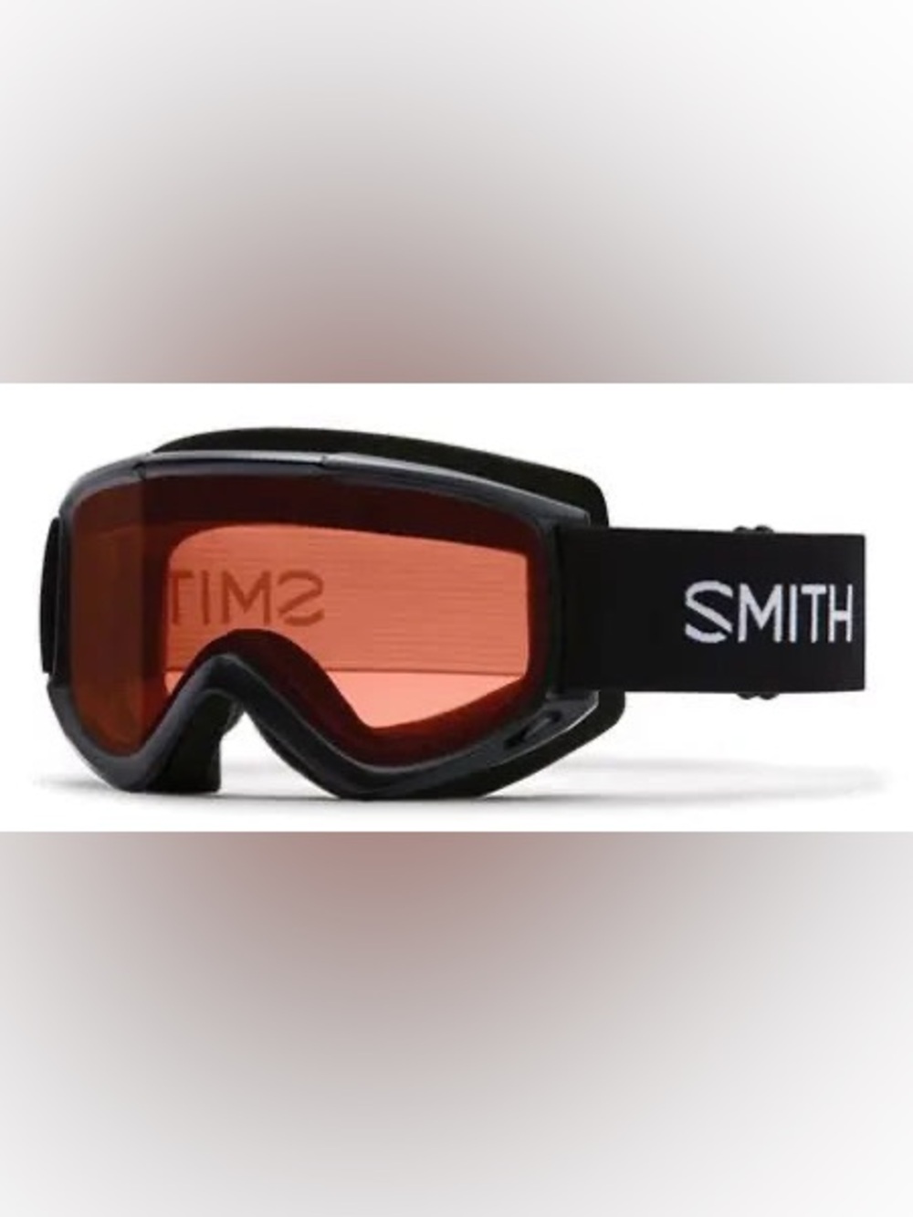 SMITH Cascade Black Goggles with Rose-Tinted Lens